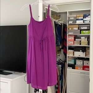 Purple spaghettini strap sundress